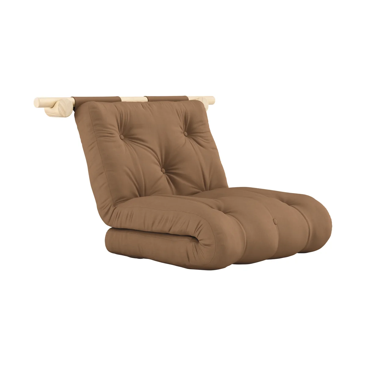 Karup - Hooked Fauteuil-lit avec matelas Bravo 75 x 200 cm, mocca Karup - Hooked Fauteuil-lit avec matelas Bravo 75 x 200 cm, mocca