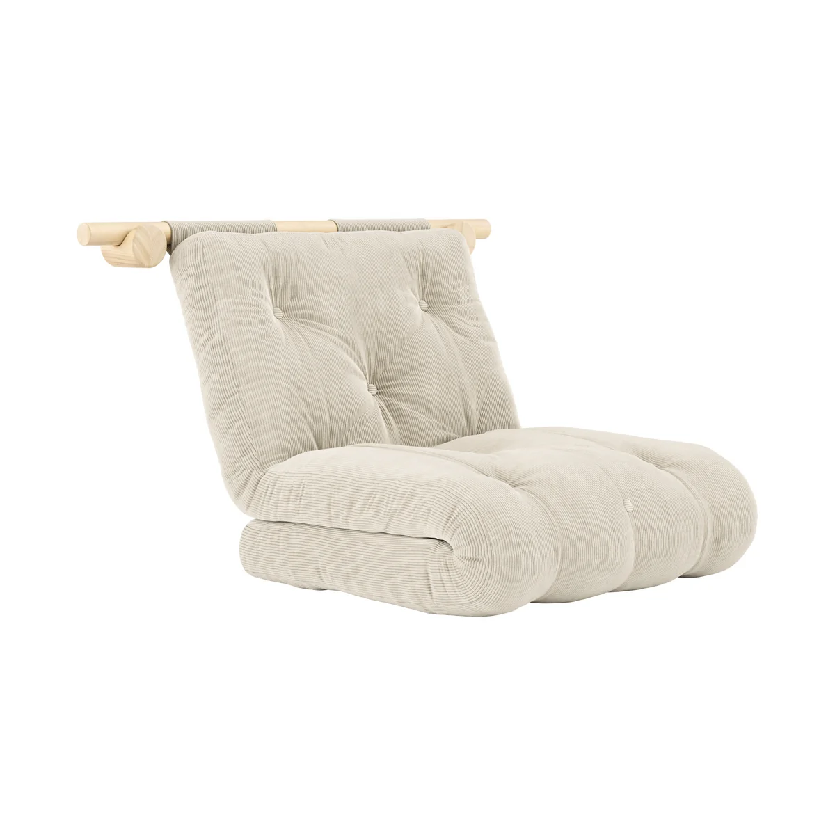 Karup - Hooked Fauteuil-lit avec matelas Bravo 75 x 200 cm, ivory Karup - Hooked Fauteuil-lit avec matelas Bravo 75 x 200 cm, ivory
