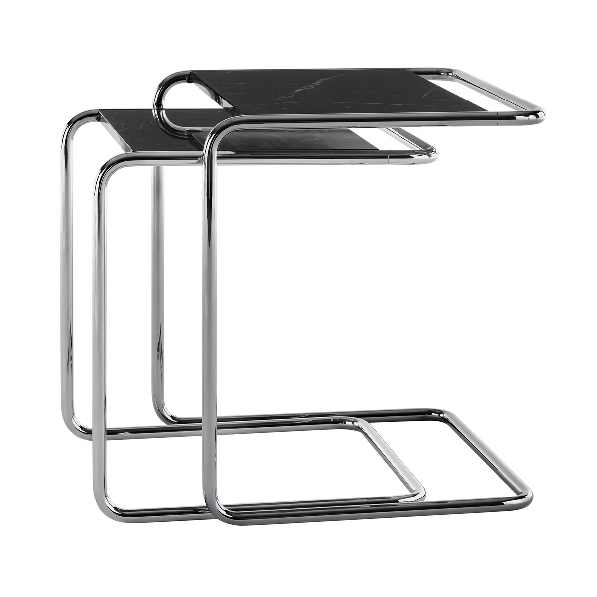Thonet - JS. THONET a personal Interpretation by Jil Sander B 97 Serious Set de table d'ensemble, Glossy Titan / Marbre Nero Marquina (set de 2) Thonet - JS. THONET a personal Interpretation by Jil Sander B 97 Serious Set de table d'ensemble, Glossy Titan / Marbre Nero Marquina (set de 2)