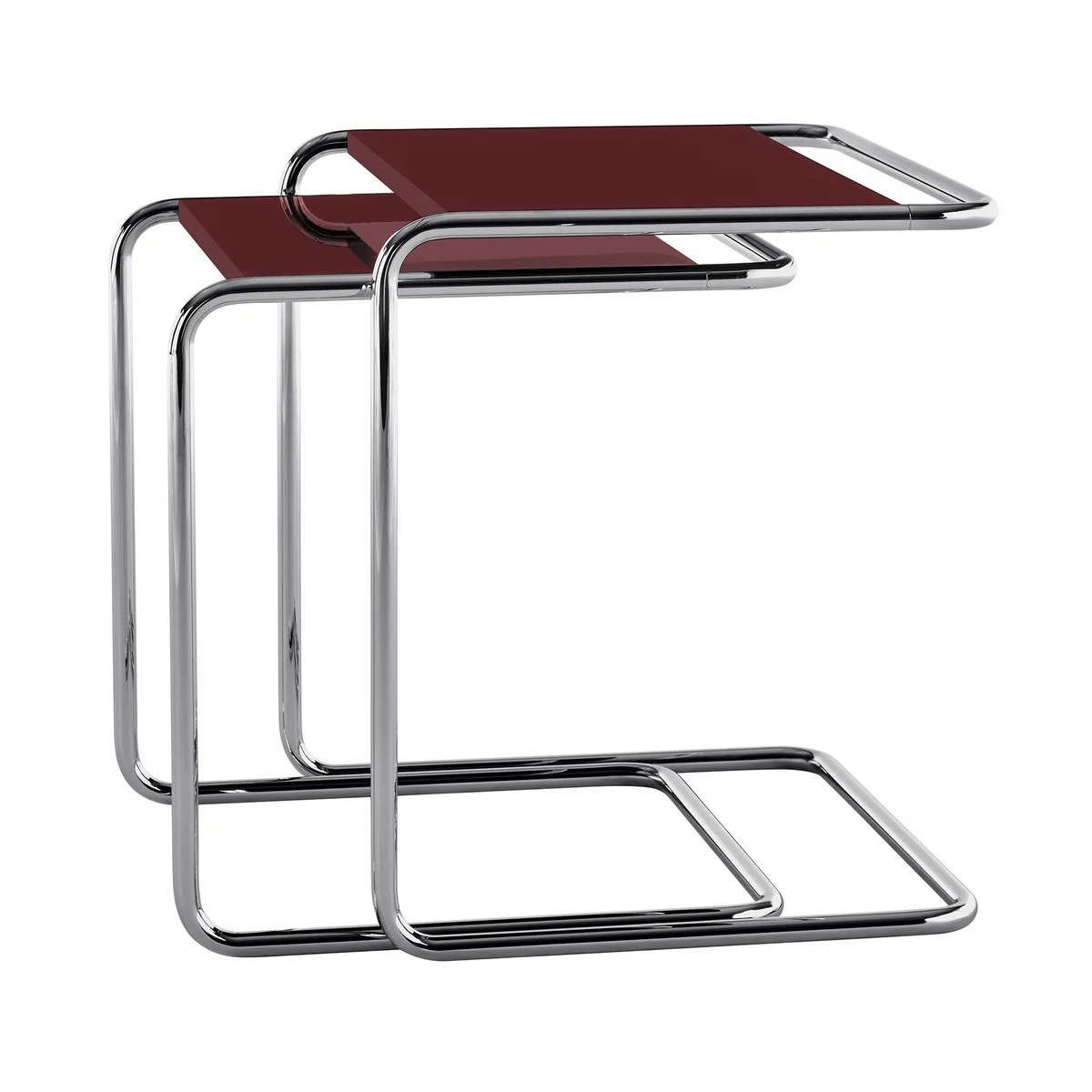 Thonet - JS. THONET a personal Interpretation by Jil Sander B 97 Serious Set de table d'ensemble, Glossy Titan / high-gloss graphite ruby red (set de 2) Thonet - JS. THONET a personal Interpretation by Jil Sander B 97 Serious Set de table d'ensemble, Glossy Titan / high-gloss graphite ruby red (set de 2)