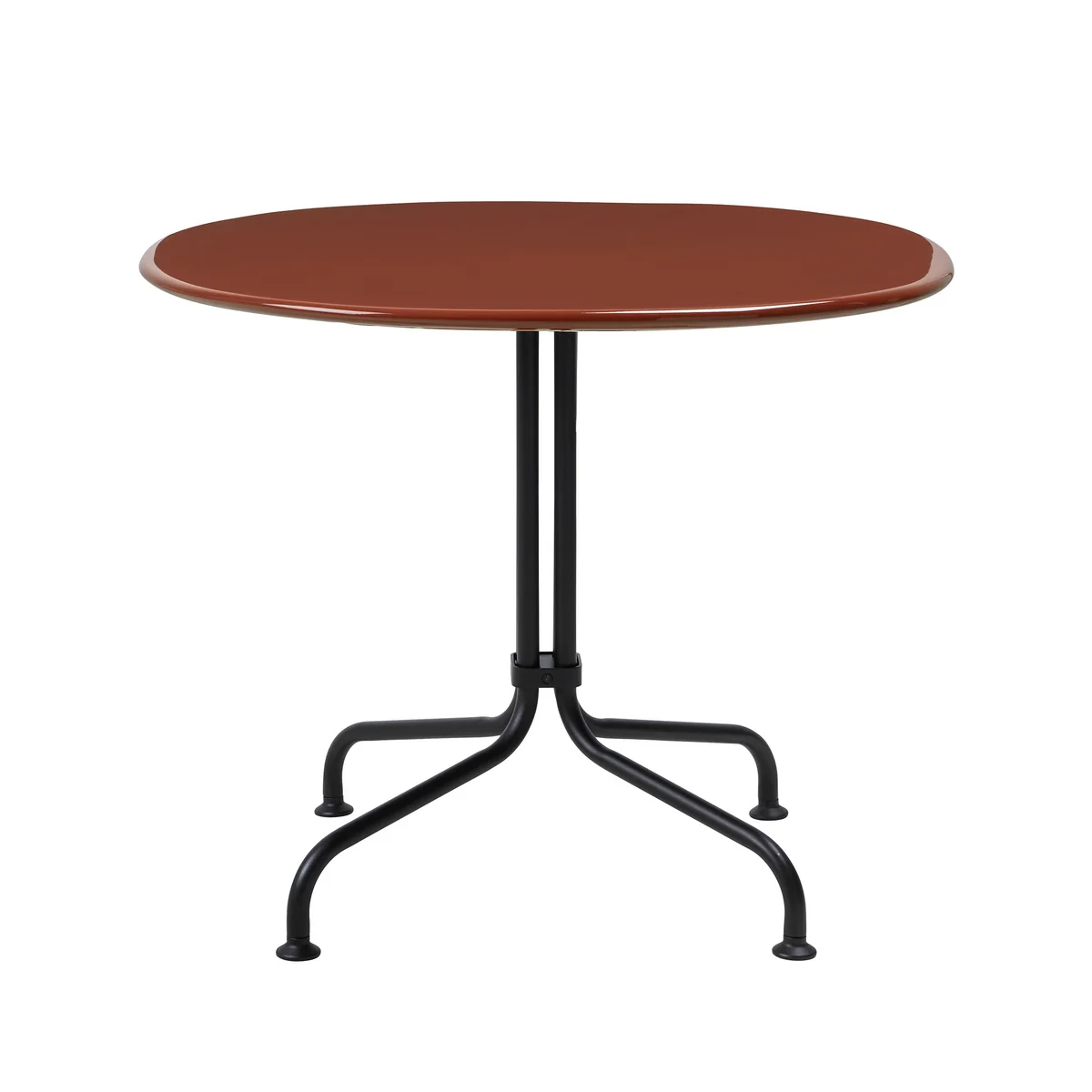 GUBI - Carmel Bistro Table de salon, 75 x 75 cm, noir / rock red