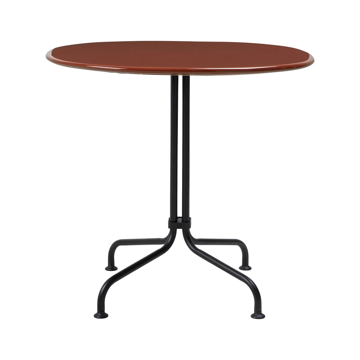 GUBI - Table de bistrot Carmel, 75 x 75 cm, noir / rock red