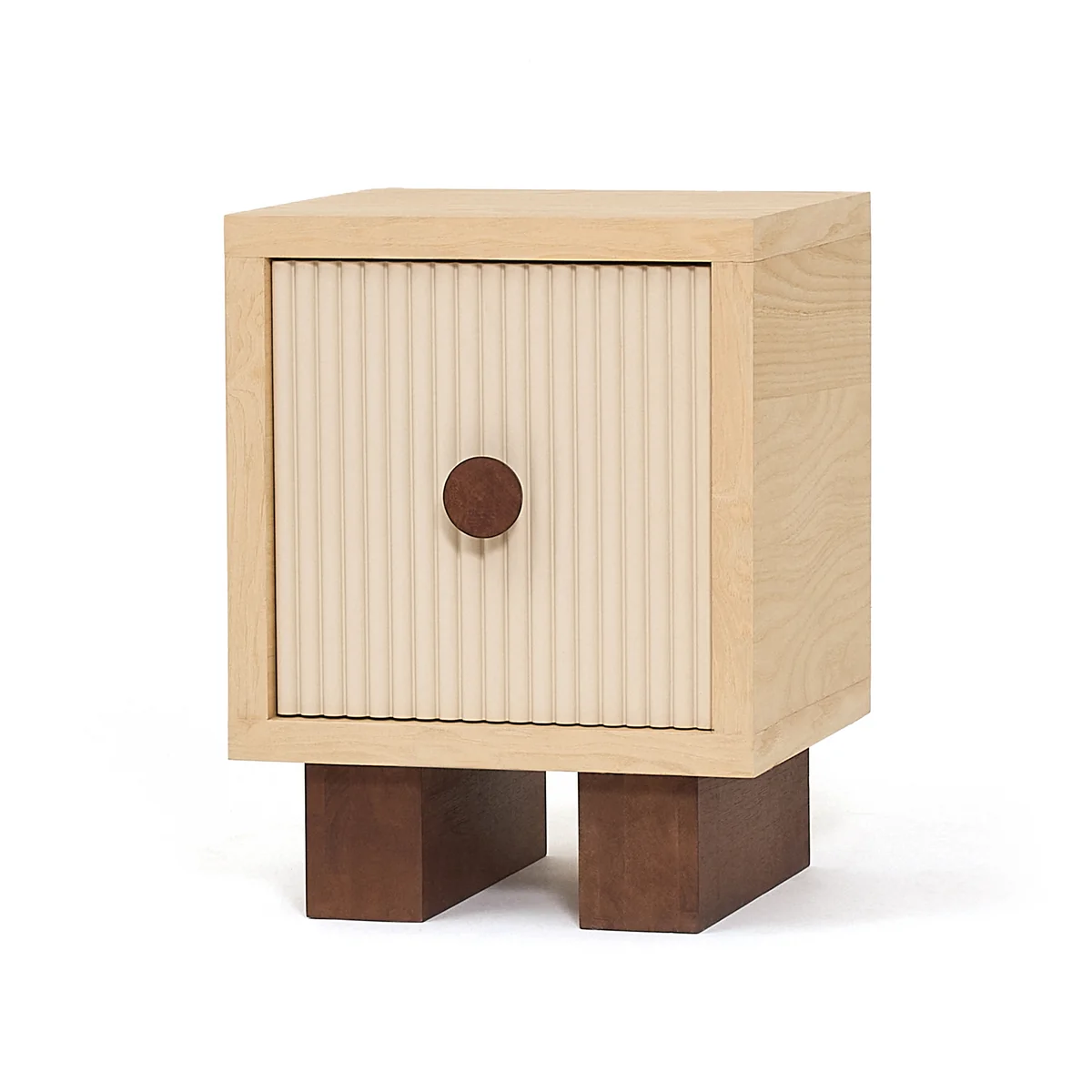 Nobodinoz - Heju Table de nuit H 52 cm, frêne naturel