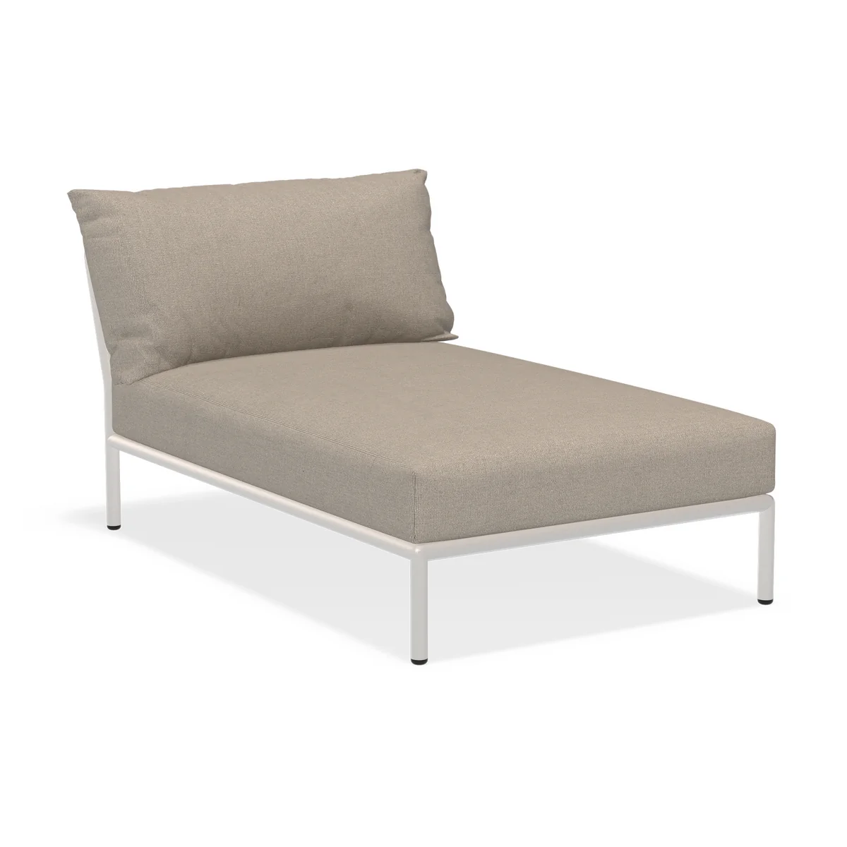 HOUE - Level 2 Chaise Longue, muted white / ash HOUE - Level 2 Chaise Longue, muted white / ash