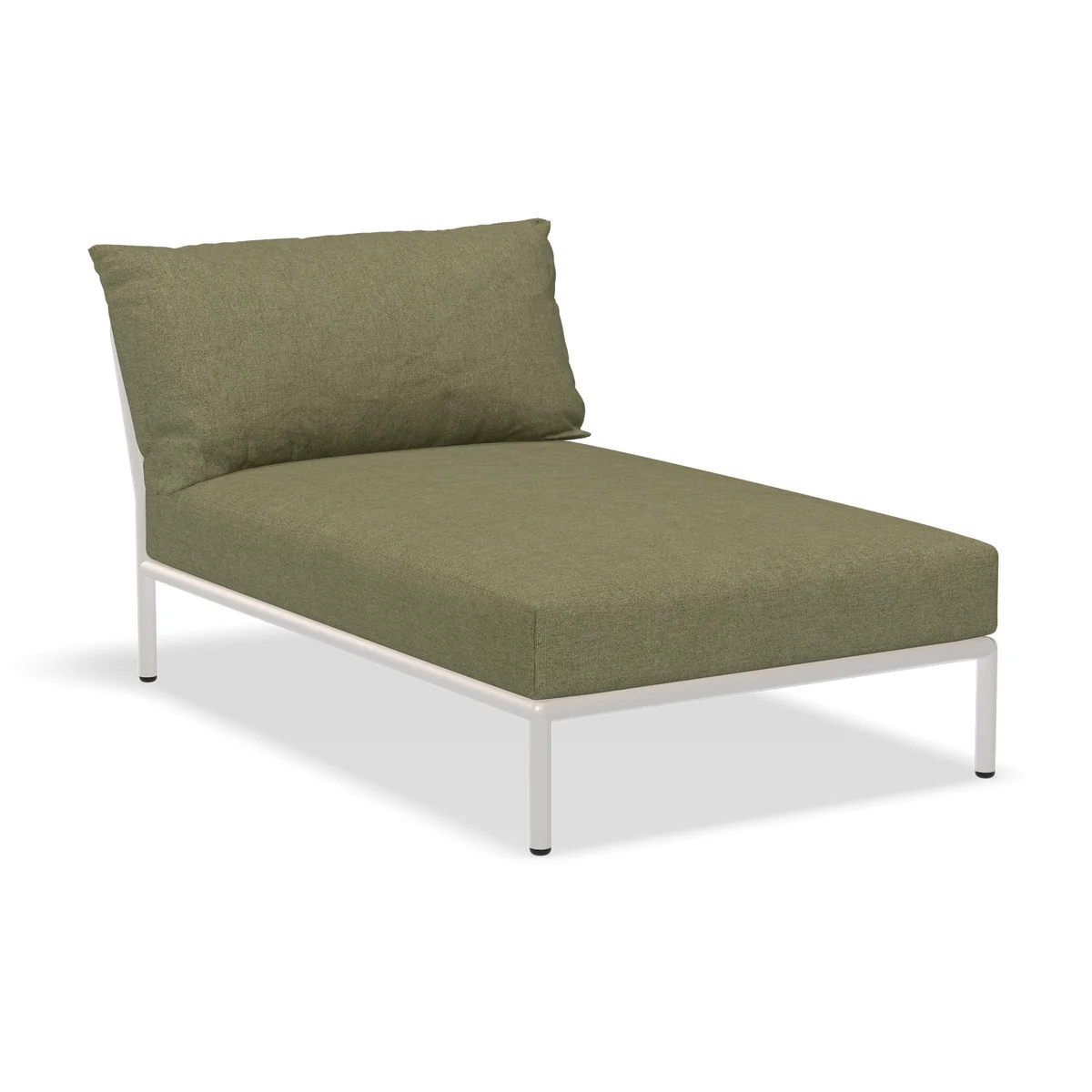 HOUE - Level 2 Chaise Longue, muted white / leaf HOUE - Level 2 Chaise Longue, muted white / leaf