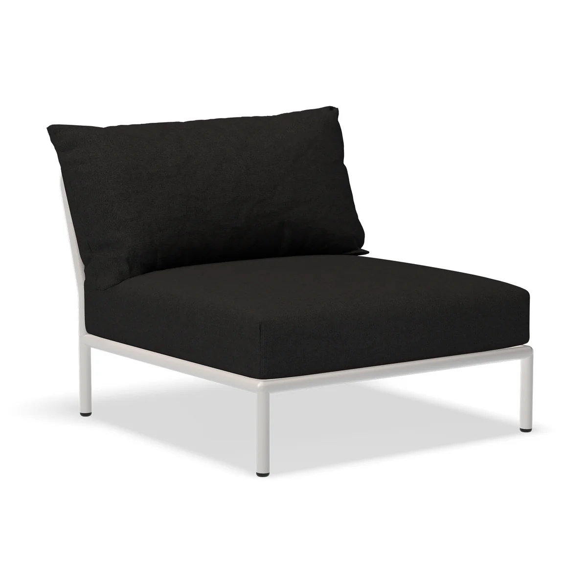 HOUE - Level 2 Chaise, muted white / charcoal HOUE - Level 2 Chaise, muted white / charcoal