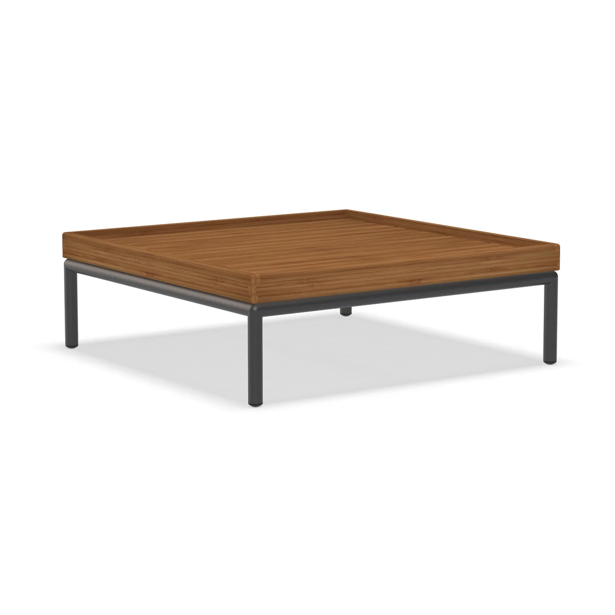 HOUE - LEVEL - LEVEL 2 Table basse, 81 x 81 cm, bambou / gris foncé HOUE - LEVEL - LEVEL 2 Table basse, 81 x 81 cm, bambou / gris foncé