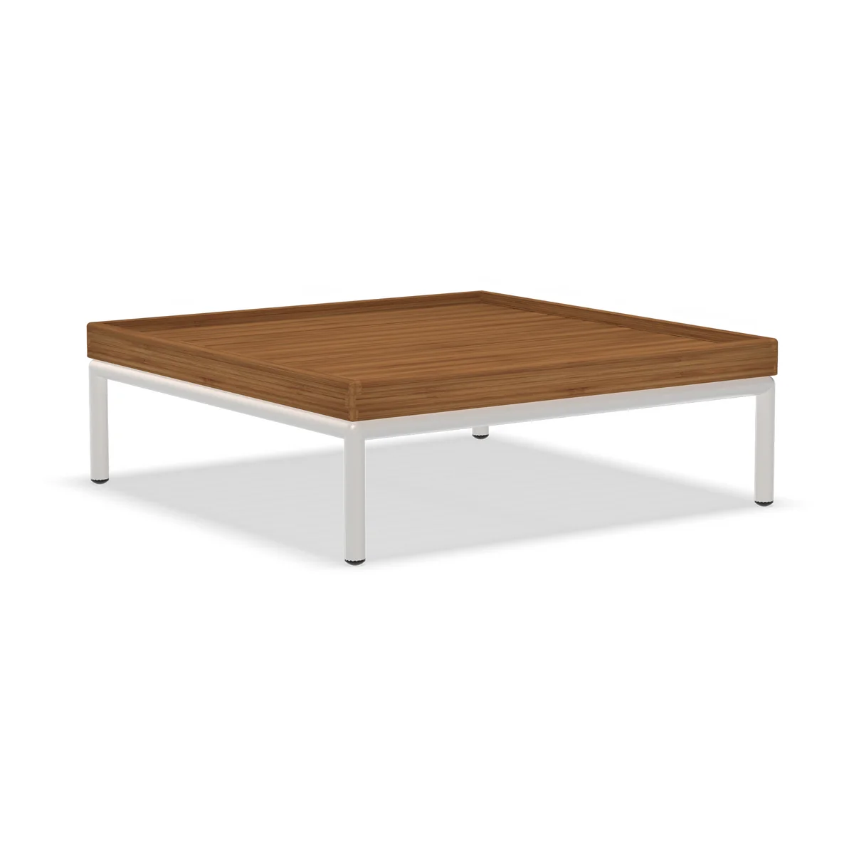 HOUE - LEVEL - LEVEL 2 Table basse, 81 x 81 cm, bambou / muted white HOUE - LEVEL - LEVEL 2 Table basse, 81 x 81 cm, bambou / muted white
