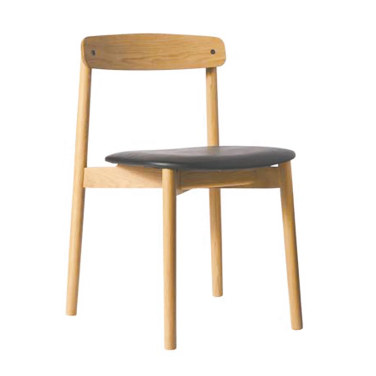 Andersen Furniture - Chaise Unite, chêne blanc pigmenté / noir (PU) Andersen Furniture - Chaise Unite, chêne blanc pigmenté / noir (PU)