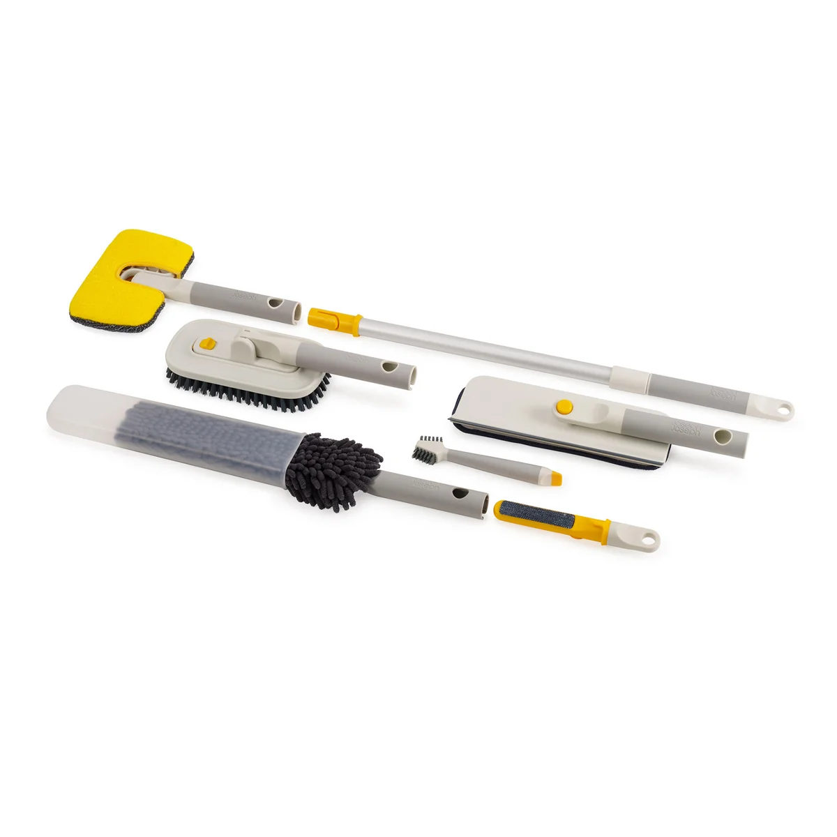 Joseph Joseph - CleanTech Kit de nettoyage avec tige de rallonge, stone (5 pièces) Joseph Joseph - CleanTech Kit de nettoyage avec tige de rallonge, stone (5 pièces)