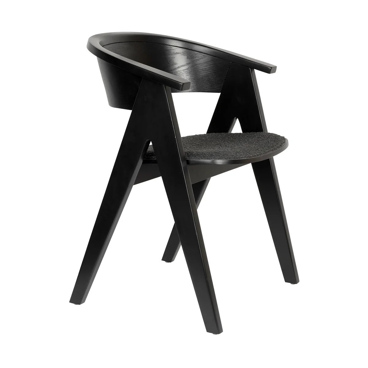 Zuiver - NDSM chaise avec accoudoirs, noir Zuiver - NDSM chaise avec accoudoirs, noir
