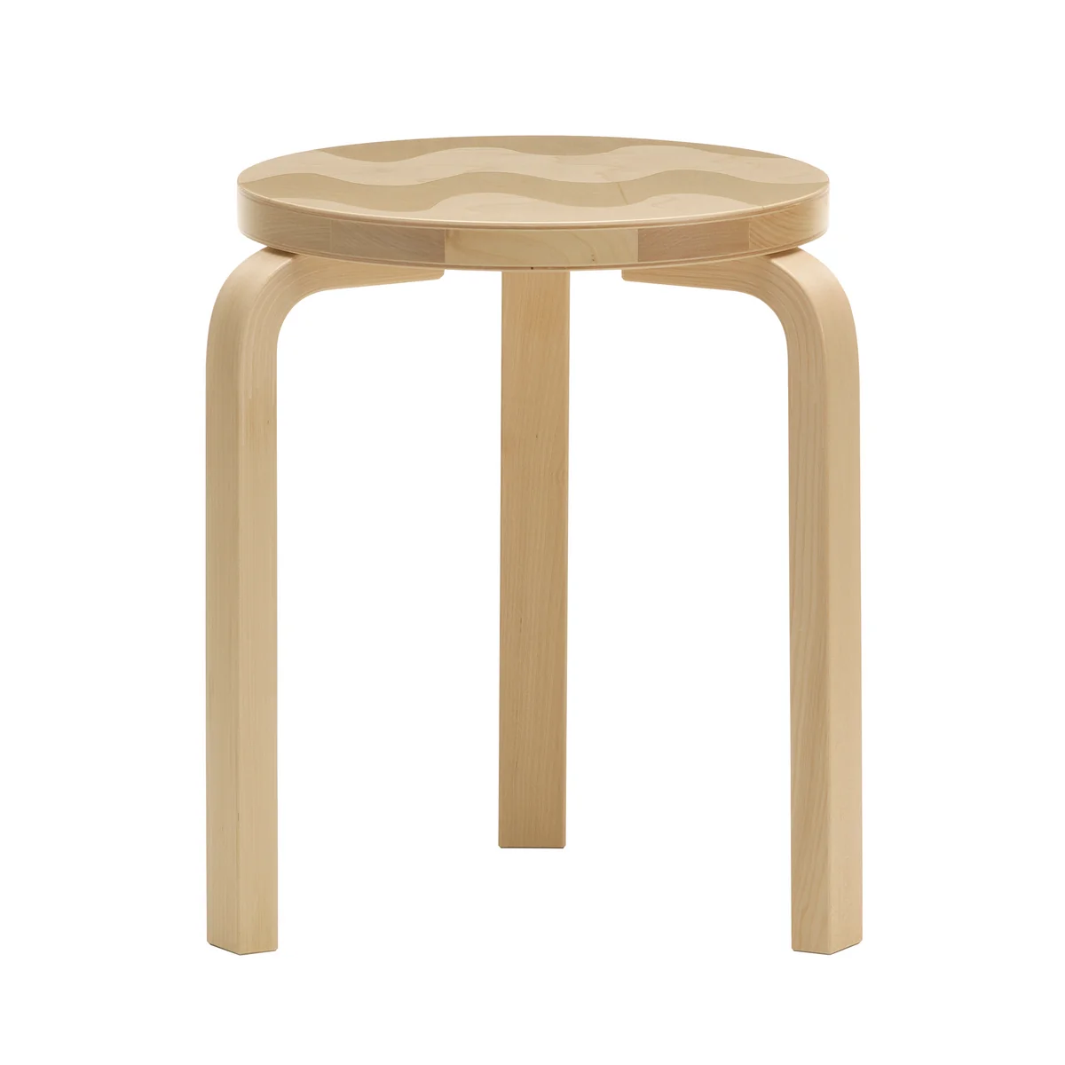 Artek x Marimekko - 60 Tabouret, Lokki, Bouleau naturel (Édition Anniversaire)