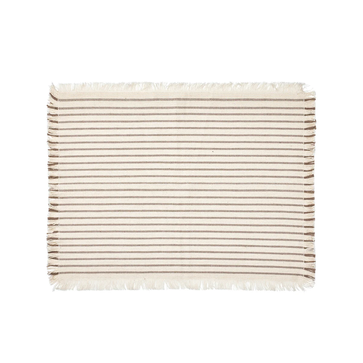 Broste Copenhagen - Elouise Chemin de table, 41,5 x 32 cm, blanc cassé / gris foncé