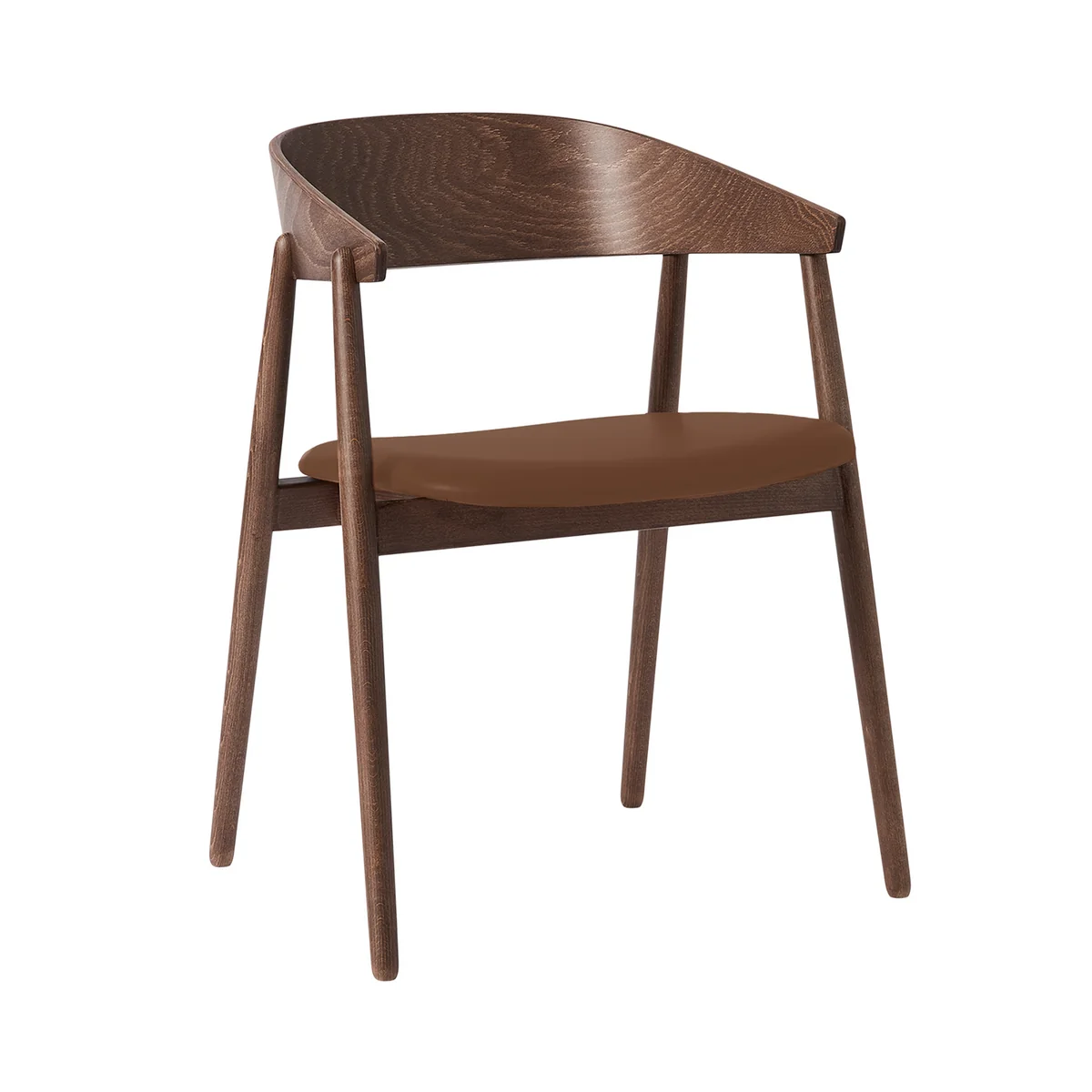 Andersen Furniture - AC2 Chaise, hêtre fumé / cuir PU marron Andersen Furniture - AC2 Chaise, hêtre fumé / cuir PU marron