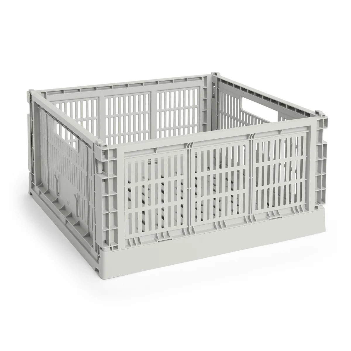 HAY - Colour Crate Corbeille Square L, 42 x 42 cm, grise, recyclée HAY - Colour Crate Corbeille Square L, 42 x 42 cm, grise, recyclée