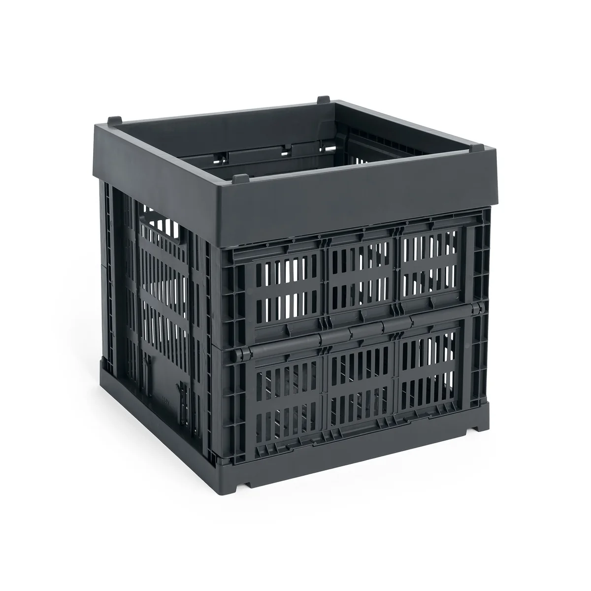 HAY - Colour Crate Corbeille Cube, 29,5 x 29,5 cm, charcoal, recyclée HAY - Colour Crate Corbeille Cube, 29,5 x 29,5 cm, charcoal, recyclée