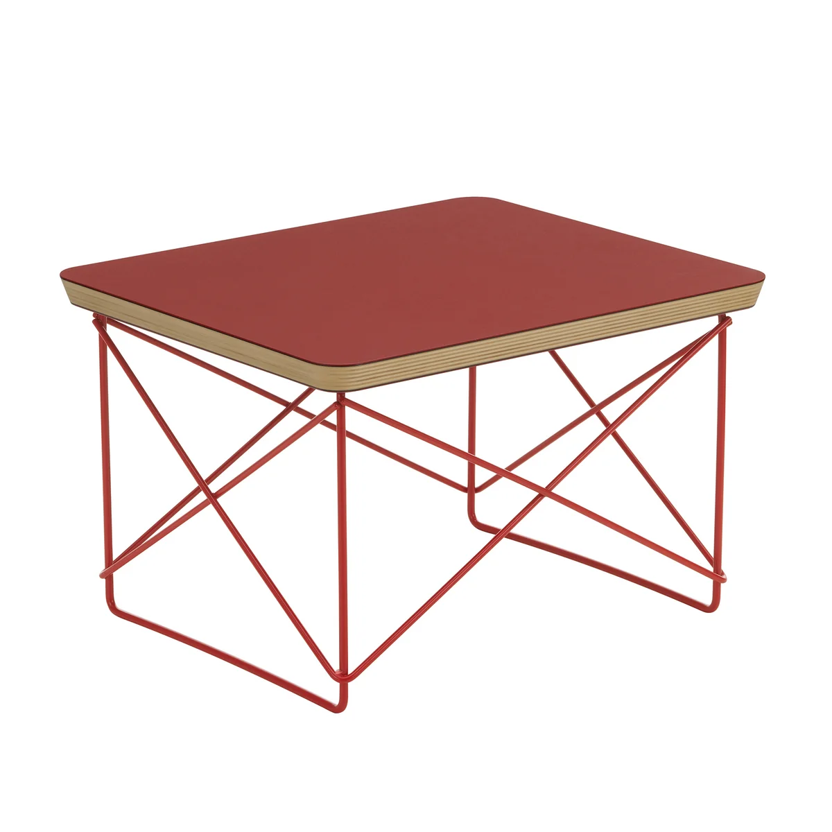 Vitra - Eames Occasional Table LTR , linoléum dark brick / classic red Vitra - Eames Occasional Table LTR , linoléum dark brick / classic red