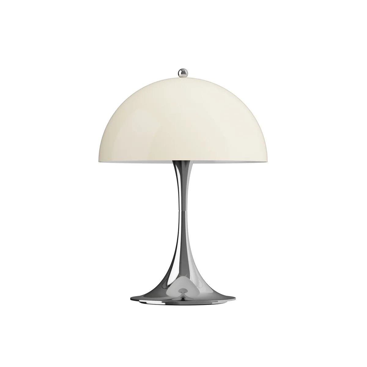Louis Poulsen - Lampe de table LED rechargeable « Panthella 250 Portable V3 », chrome / beige opale Louis Poulsen - Lampe de table LED rechargeable « Panthella 250 Portable V3 », chrome / beige opale
