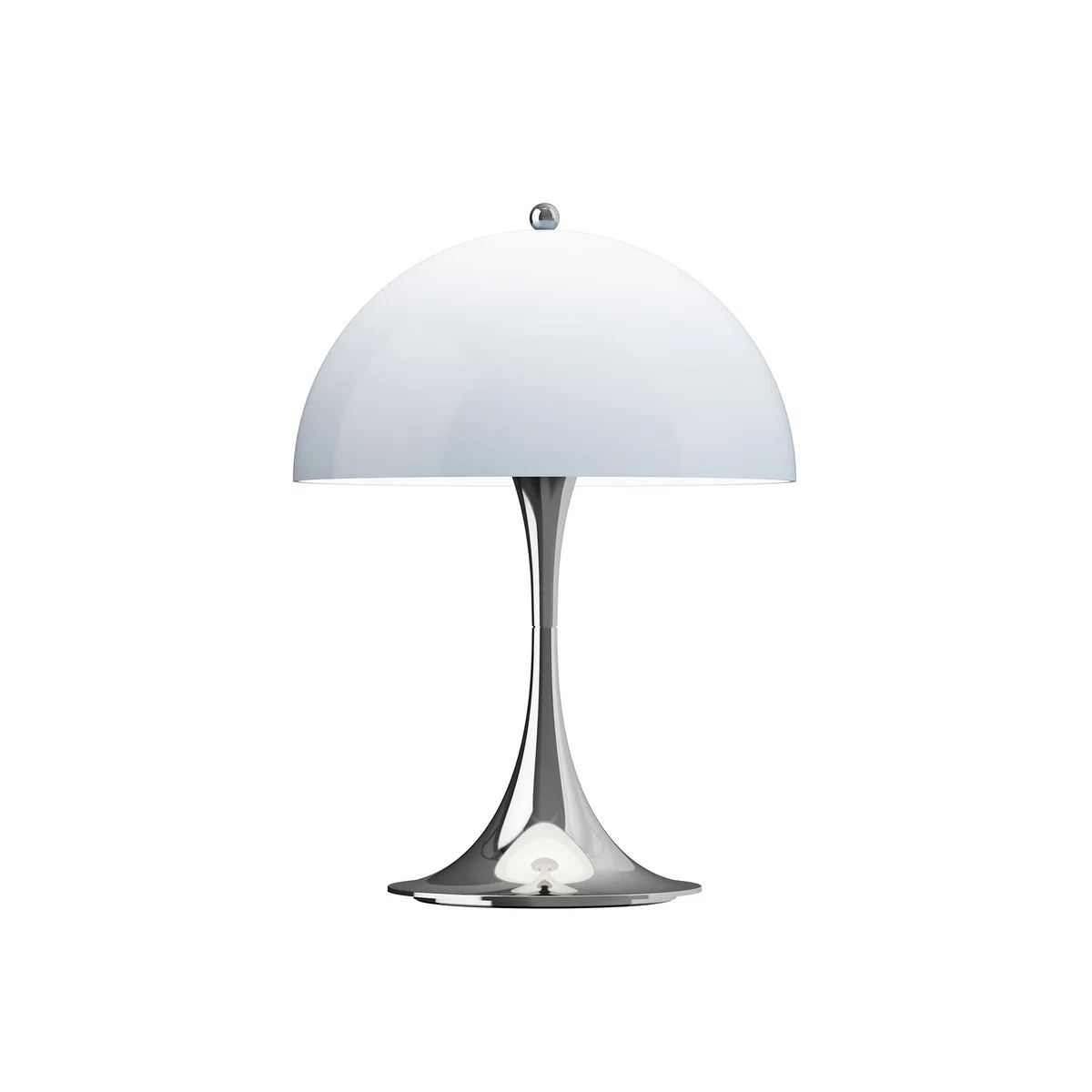 Louis Poulsen - Lampe de table LED rechargeable « Panthella 250 Portable V3 », chrome / bleu-gris opale Louis Poulsen - Lampe de table LED rechargeable « Panthella 250 Portable V3 », chrome / bleu-gris opale