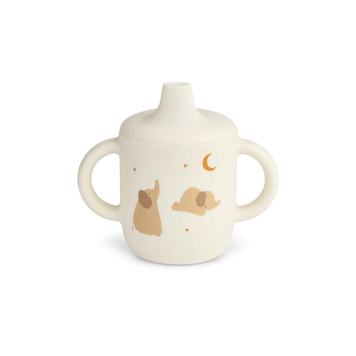 LIEWOOD - Neil Silicone Tasse à boire, éléphant / creme de la creme