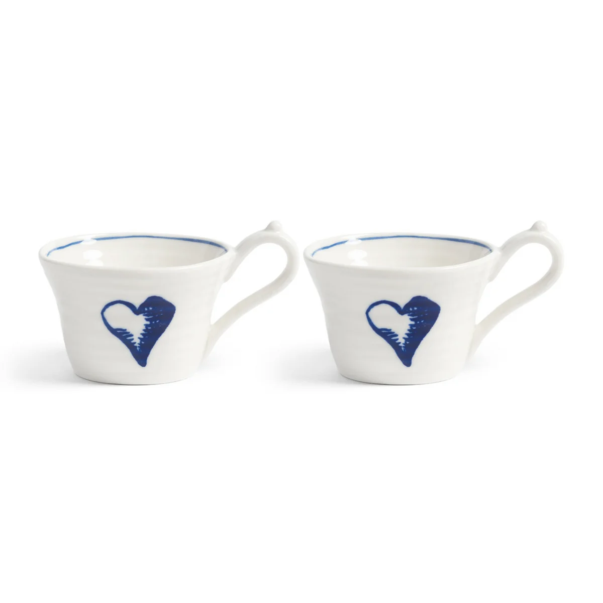 & klevering - Anouk Tasse, cœur, 100 ml, bleu (lot de 2) & klevering - Anouk Tasse, cœur, 100 ml, bleu (lot de 2)
