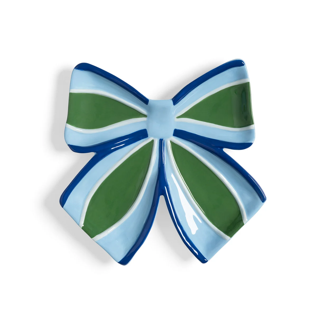 & klevering - Ribbon Coupe décorative, 22 x 22 cm, bleu / vert & klevering - Ribbon Coupe décorative, 22 x 22 cm, bleu / vert