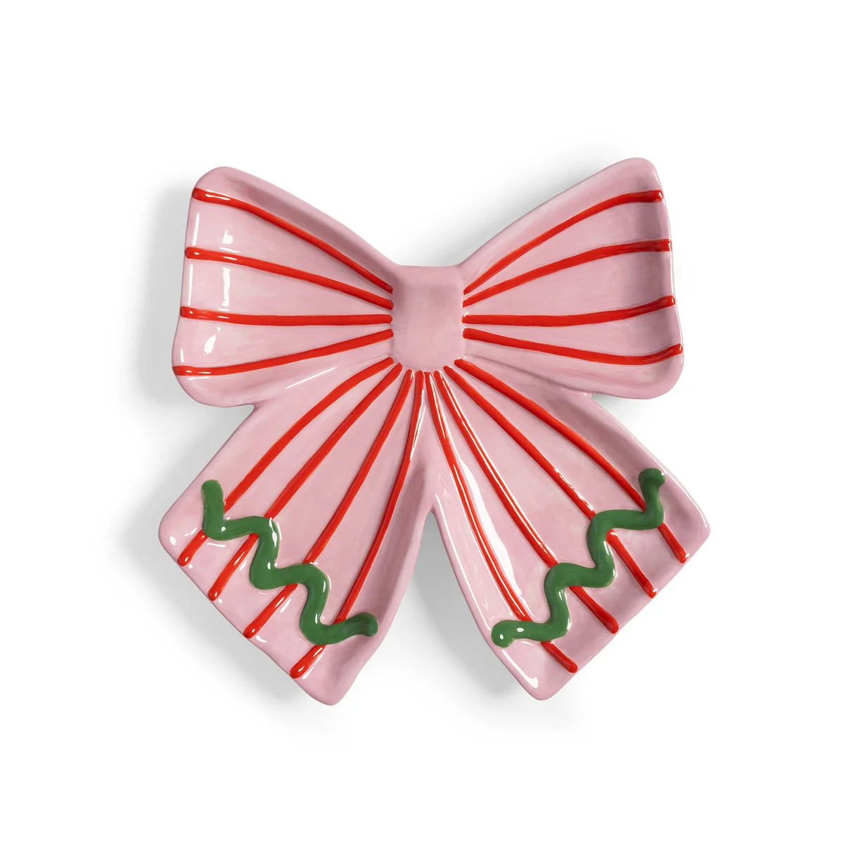 & klevering - Ribbon Coupe décorative, 22 x 22 cm, rose / rouge