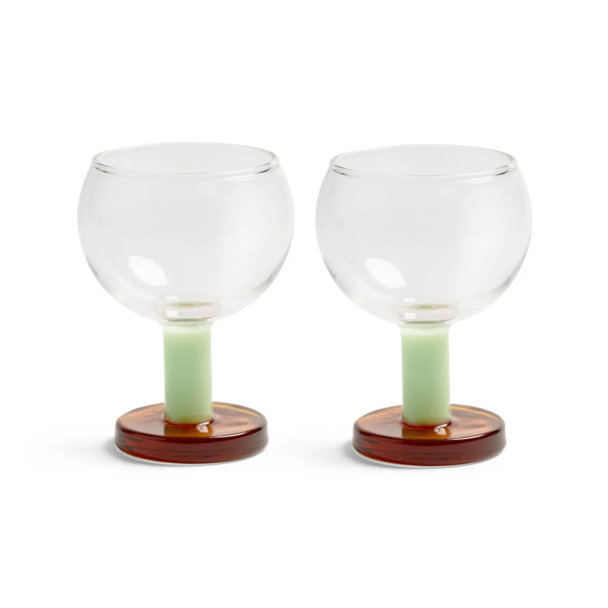 & klevering - Cantine Coupe, 200 ml, ambre / vert (set de 2) & klevering - Cantine Coupe, 200 ml, ambre / vert (set de 2)