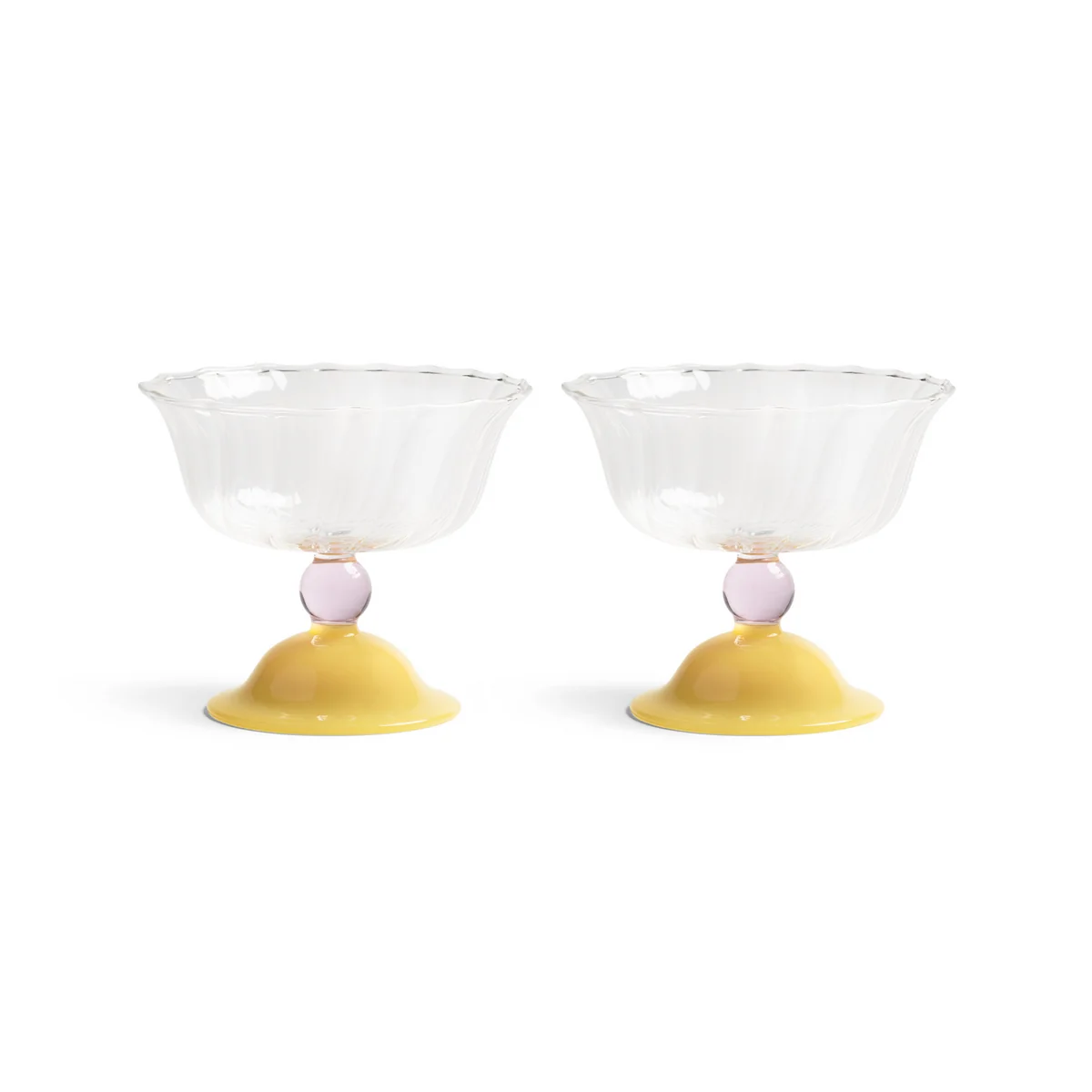 & klevering - Tulip Verre à coupe, 300 ml, caramel (set de 2) & klevering - Tulip Verre à coupe, 300 ml, caramel (set de 2)