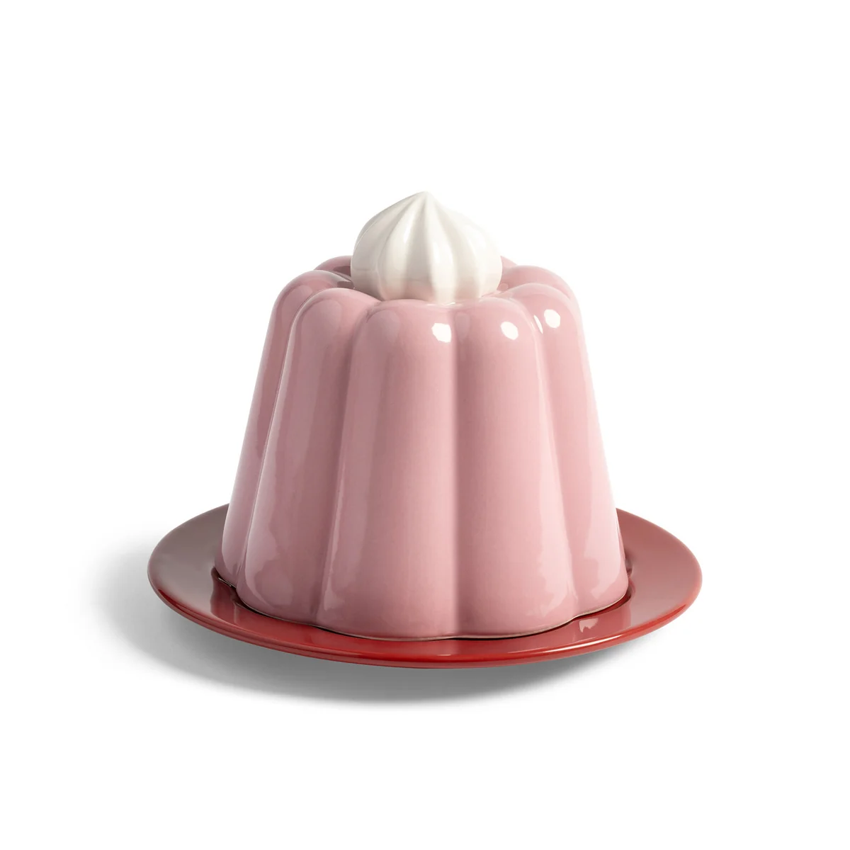 & klevering - Couvercle de service, Pudding, Ø 17 x 14 cm, rose