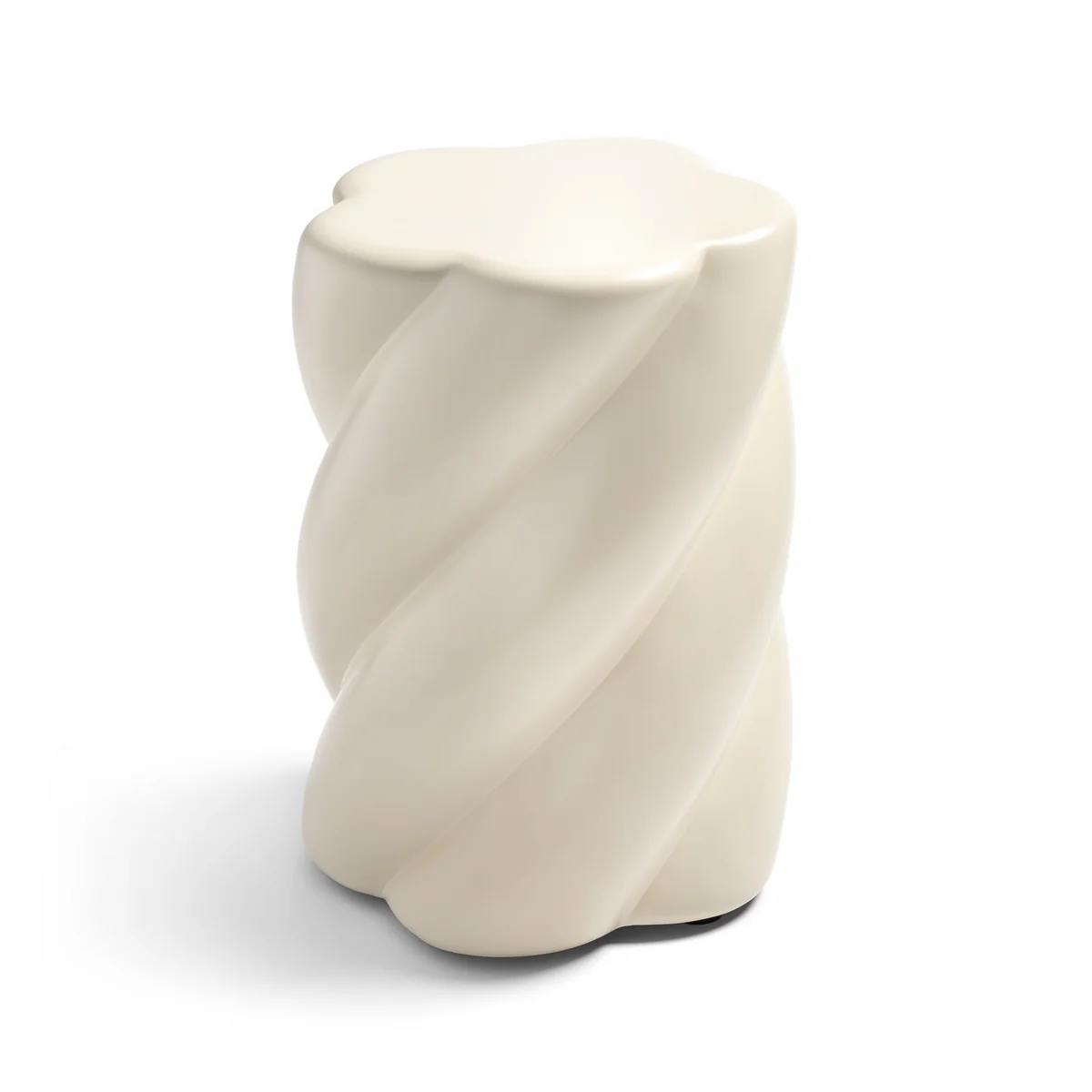 & klevering - Marshmallow Tabouret, Ø 33 x 45 cm, blanc cassé & klevering - Marshmallow Tabouret, Ø 33 x 45 cm, blanc cassé