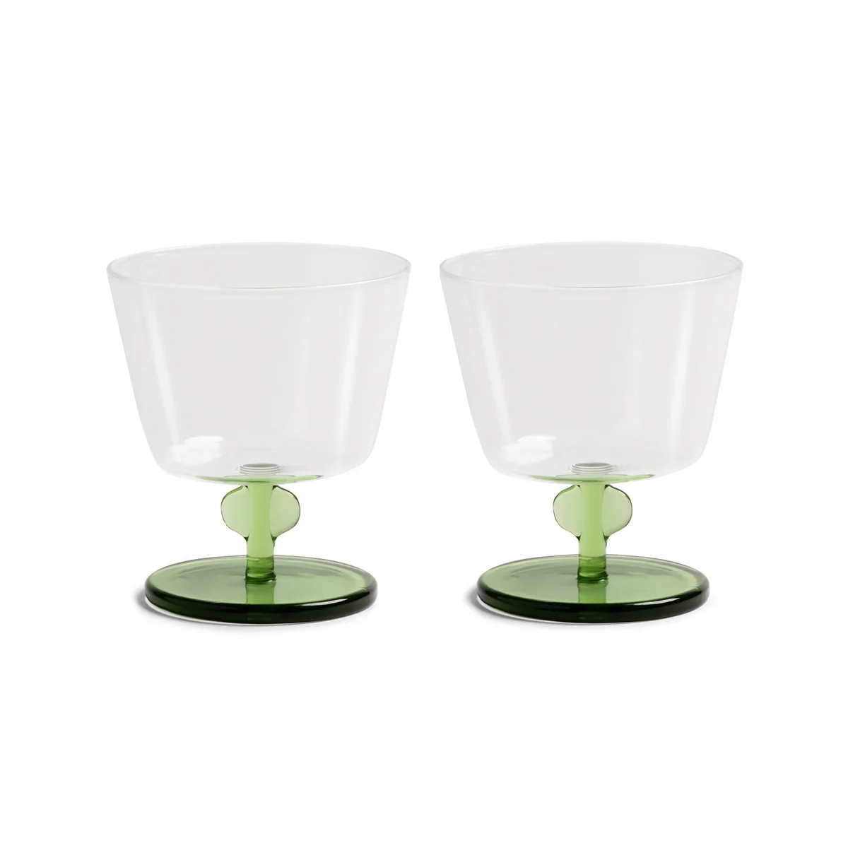 & klevering - Petal Verre à boire 200 ml, vert (set de 2)