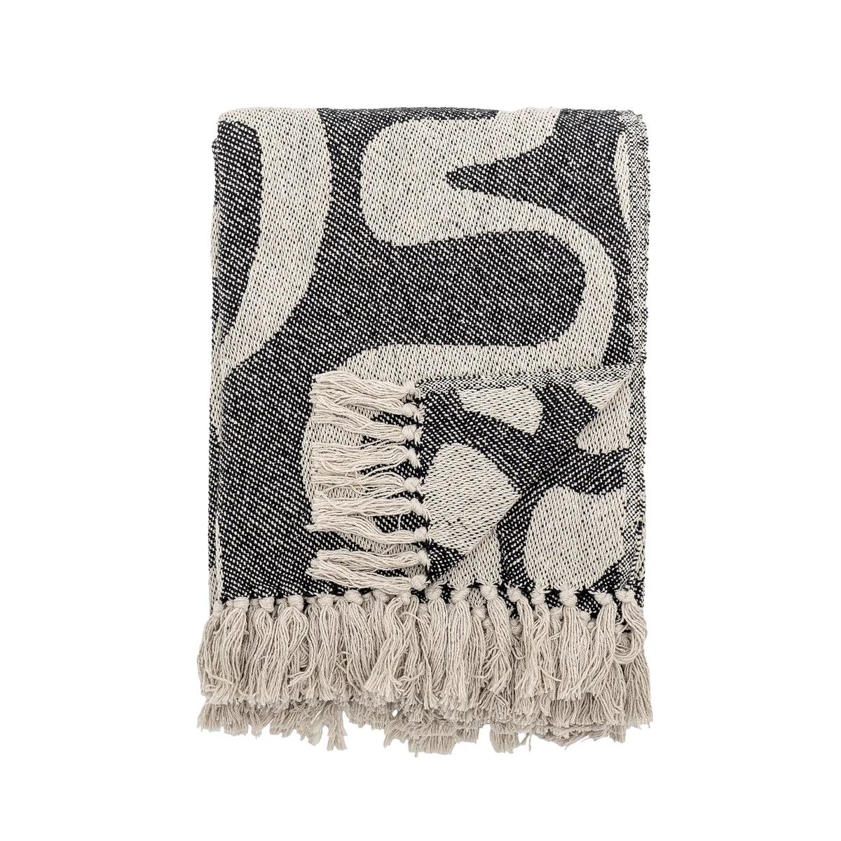 Bloomingville - Salobre Couverture, 130 x 160 cm, noir Bloomingville - Salobre Couverture, 130 x 160 cm, noir