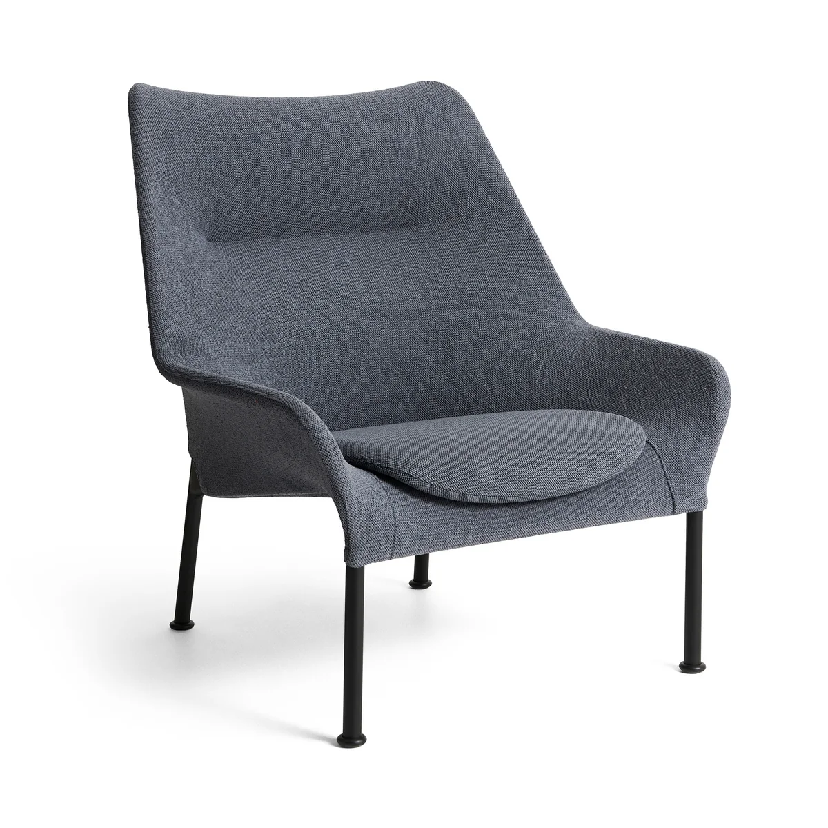 HAY - O2 Fauteuil de détente, noir / gris (Lift) (patins en feutre) HAY - O2 Fauteuil de détente, noir / gris (Lift) (patins en feutre)