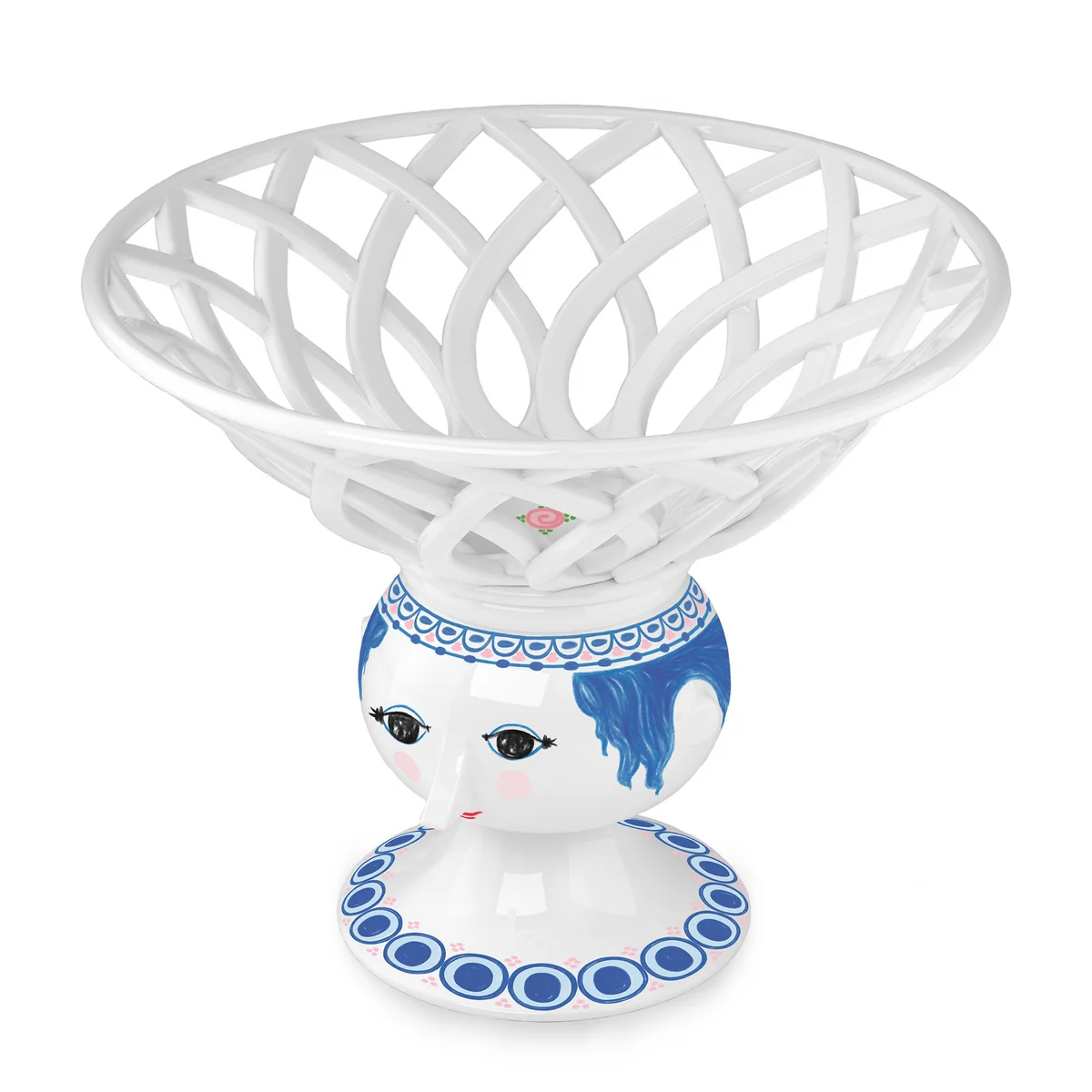 Bjørn Wiinblad - Dora Coupe à fruits sur pied, Ø 25 cm, bleu