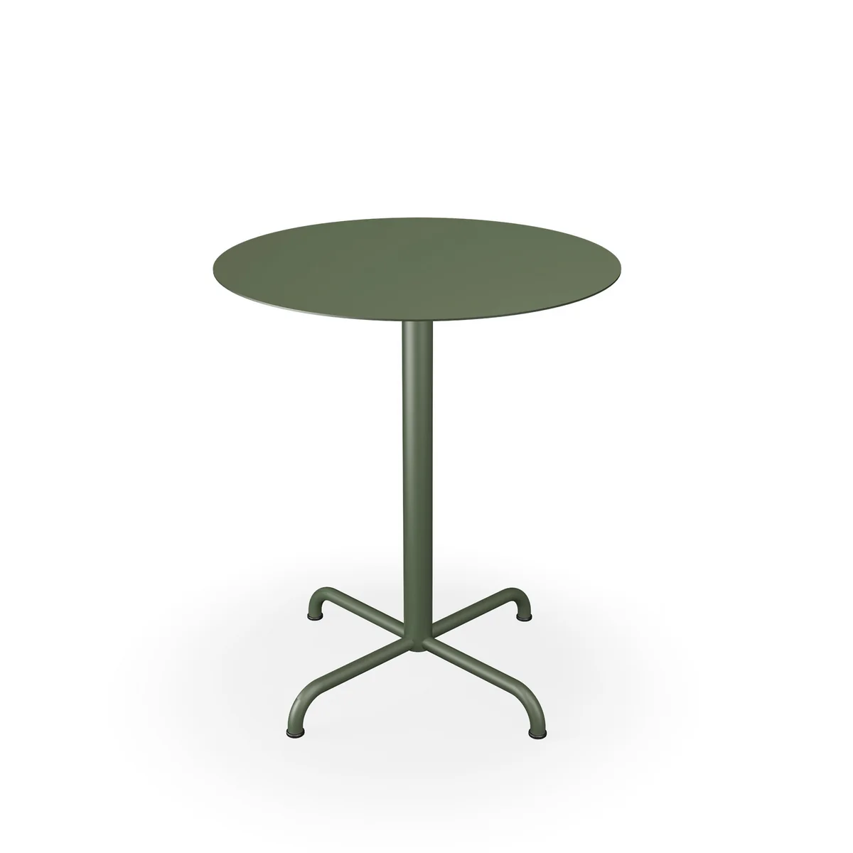 HOUE - Pico Table de jardin, Ø 64 cm, piétement 4 étoiles, vert olive HOUE - Pico Table de jardin, Ø 64 cm, piétement 4 étoiles, vert olive