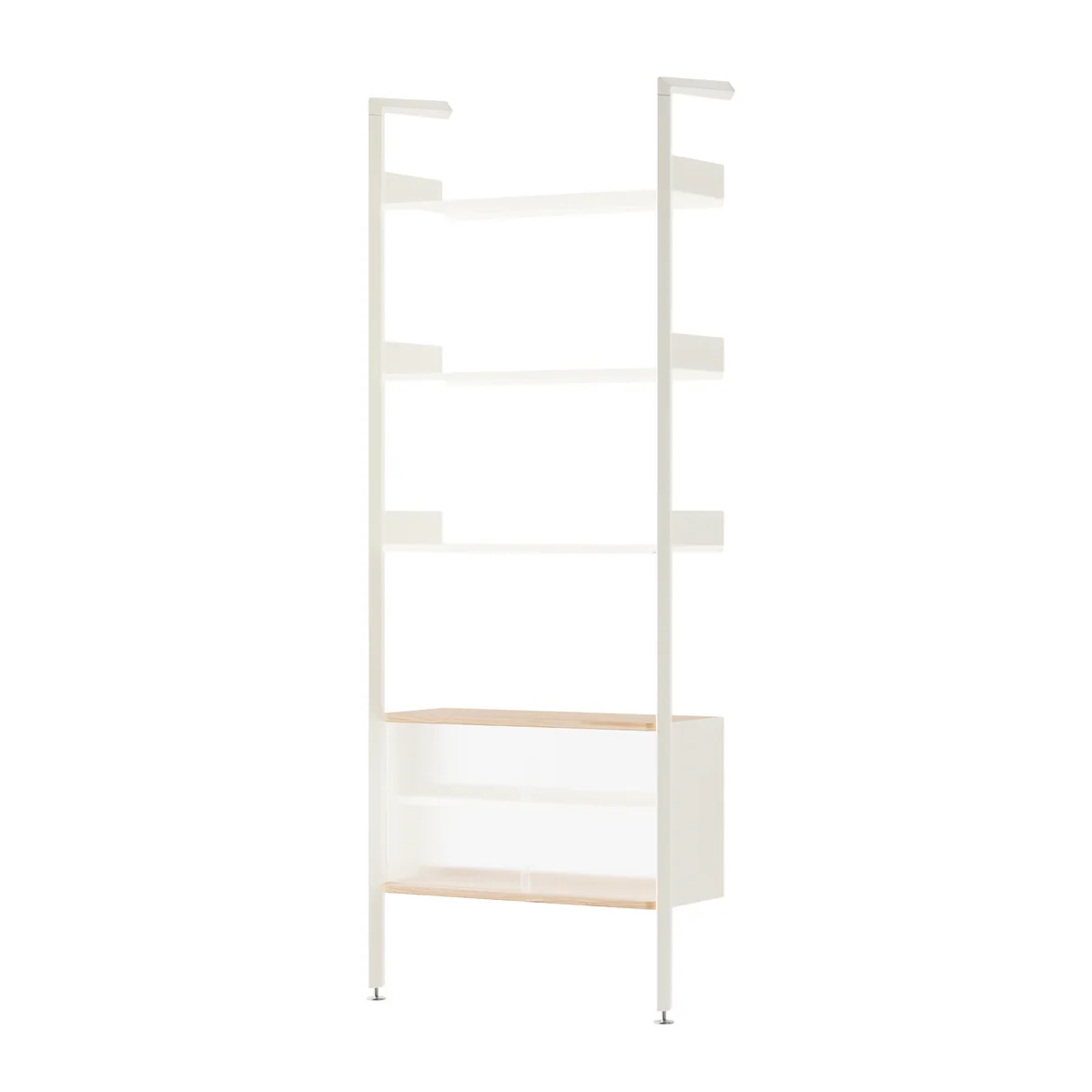 & Tradition - Rombe IF3 Étagère avec élément de rangement, étagères albâtre / plaqué chêne & Tradition - Rombe IF3 Étagère avec élément de rangement, étagères albâtre / plaqué chêne