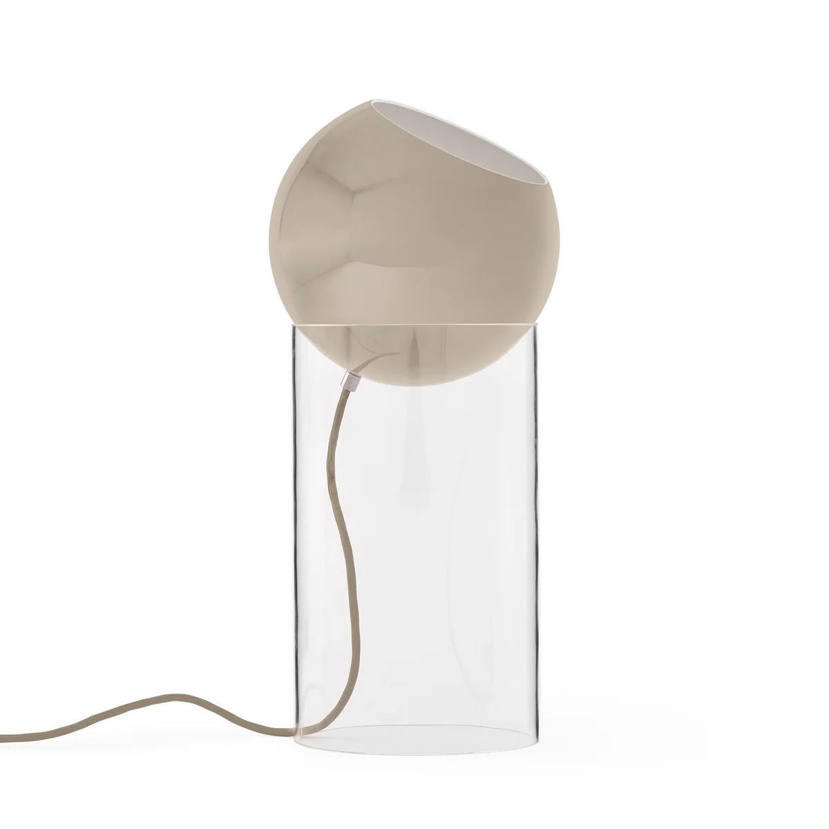 & Tradition - Topan VP14 lampe de sol, H 46,5 cm, transparent / gris-beige