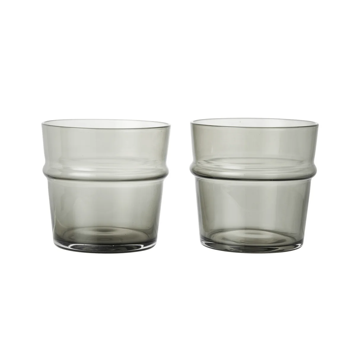 Ferm Living - Verre Boya, low, 30 cl, gris fumé (set de 2) Ferm Living - Verre Boya, low, 30 cl, gris fumé (set de 2)