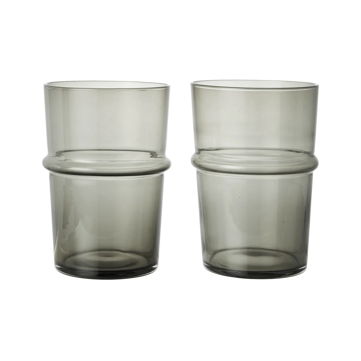 Ferm Living - Verre Boya, tall, 45 cl, gris fumé (set de 2) Ferm Living - Verre Boya, tall, 45 cl, gris fumé (set de 2)