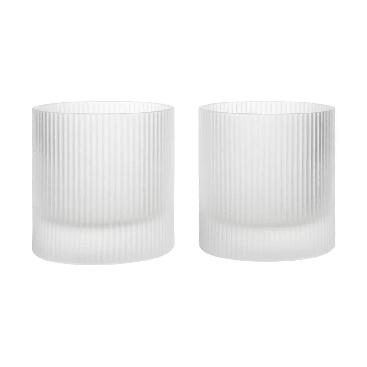 Ferm Living - Verre Ripple, givré (set de 2) Ferm Living - Verre Ripple, givré (set de 2)