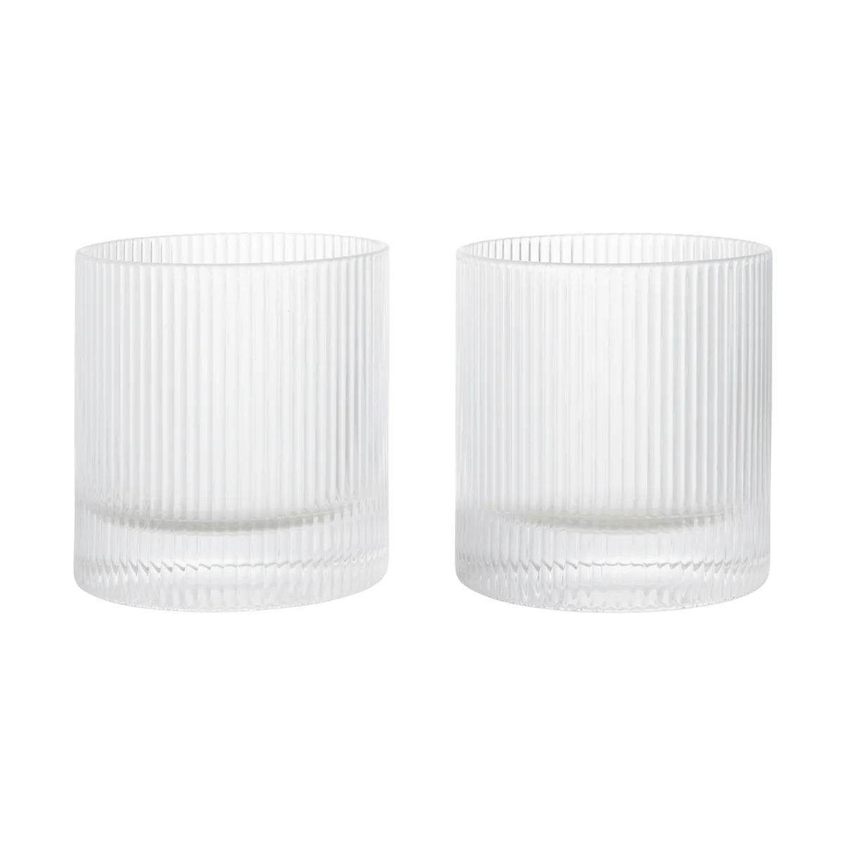 Ferm Living - Verre Ripple, transparent (set de 2) Ferm Living - Verre Ripple, transparent (set de 2)