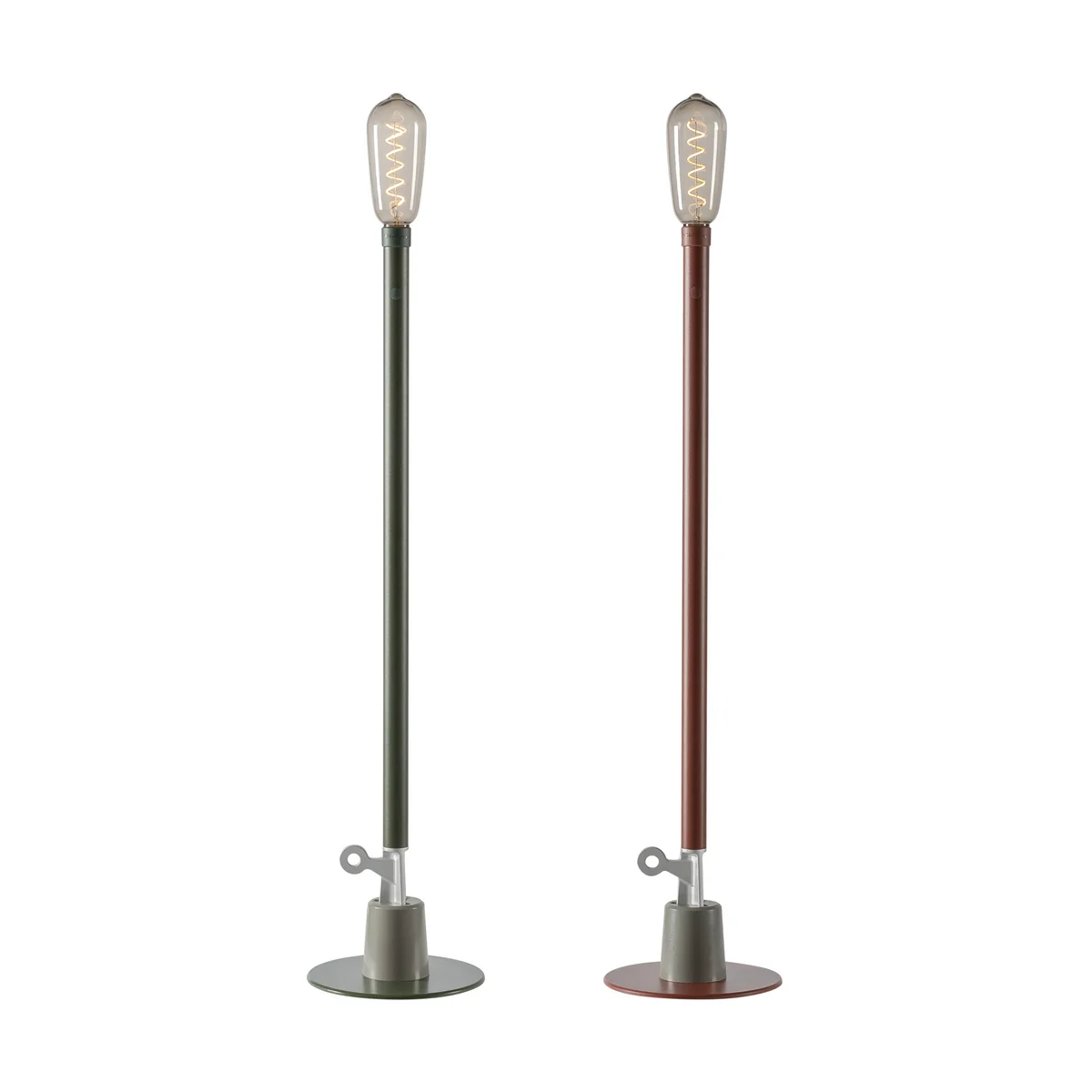 Weltevree - Sticklight Lampe LED d'extérieur, vert bouteille / rouge (lot de 2)