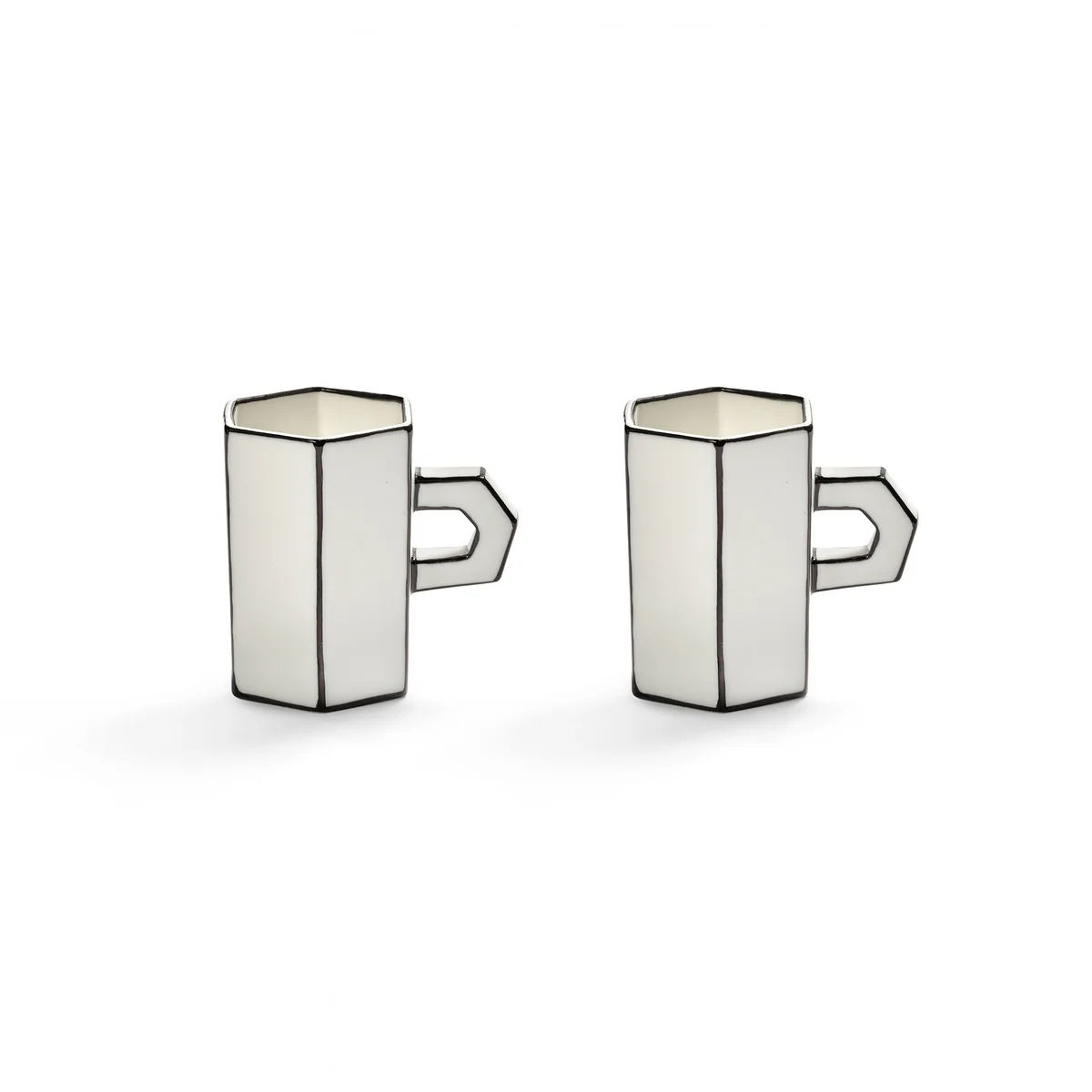 Serax - Carte Blanche Double tasse à expresso, blanc / noir (set de 2) Serax - Carte Blanche Double tasse à expresso, blanc / noir (set de 2)