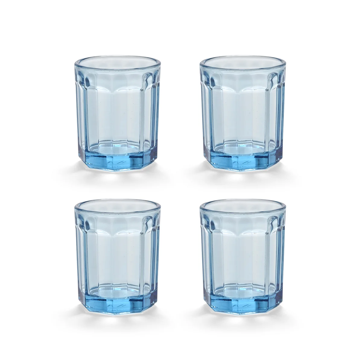 Serax - Fish & Fish Verre M, bleu (set de 4) Serax - Fish & Fish Verre M, bleu (set de 4)