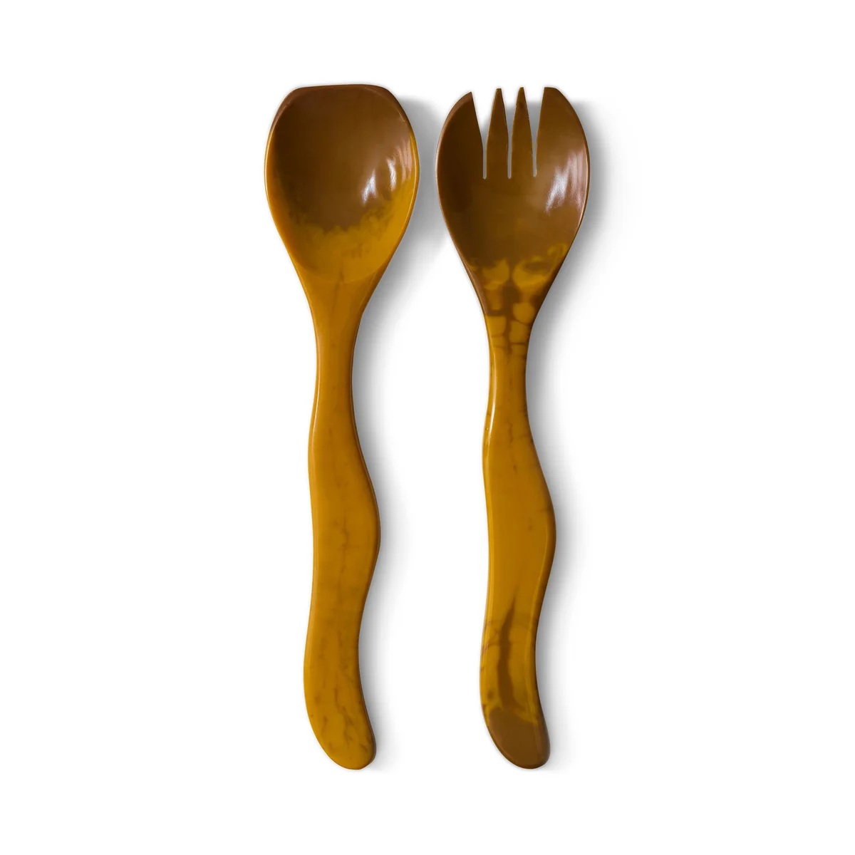 HKliving - Set de couverts à salade, ochre (2 pcs.) HKliving - Set de couverts à salade, ochre (2 pcs.)