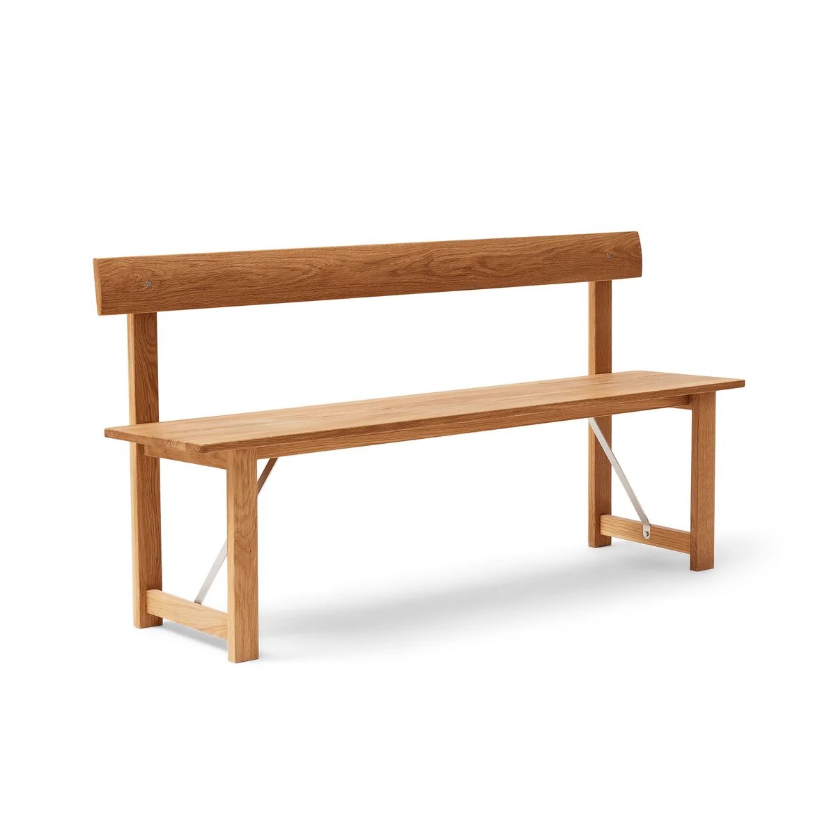 Form & Refine - Position Banc 155, acier inoxydable / chêne huilé Form & Refine - Position Banc 155, acier inoxydable / chêne huilé