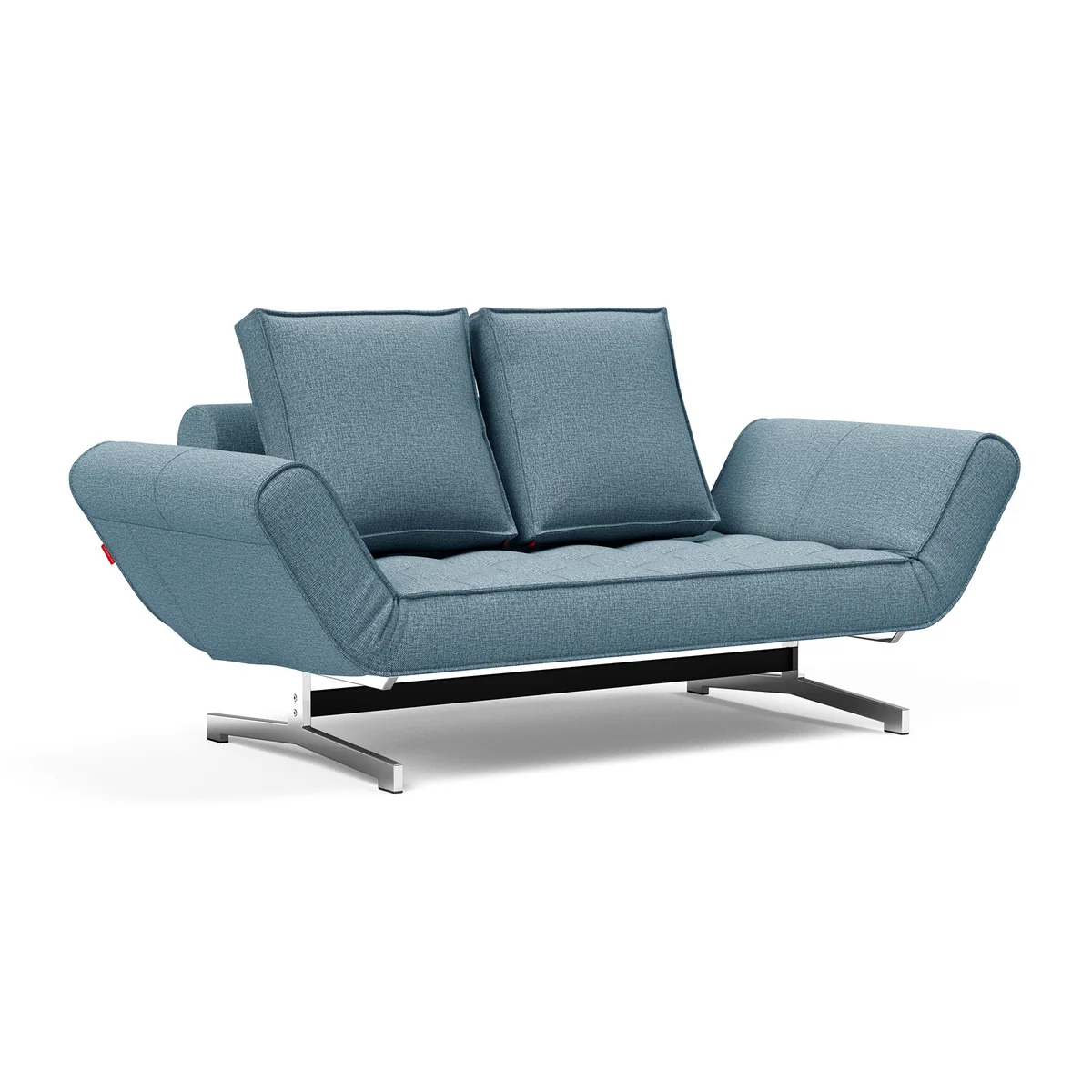 Innovation Living - Ghia Canapé-lit, 2 places, chrome / bleu clair (525 Mixed Dance )