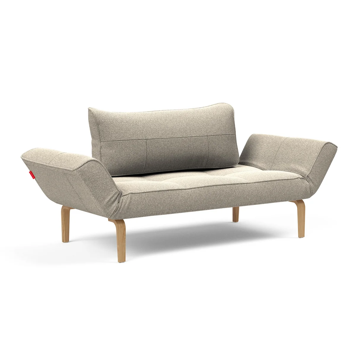 Innovation Living - Zeal Bow Lit de jour, 200 x 72 cm, chêne naturel / beige (539 Bouclé)