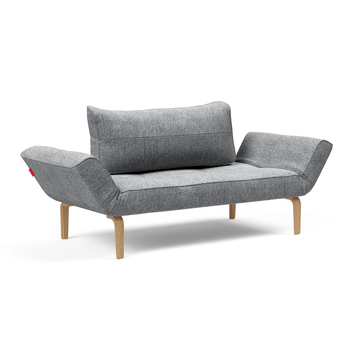 Innovation Living - Zeal Bow Lit de jour, 200 x 72 cm, chêne naturel / gris (565 Twist)